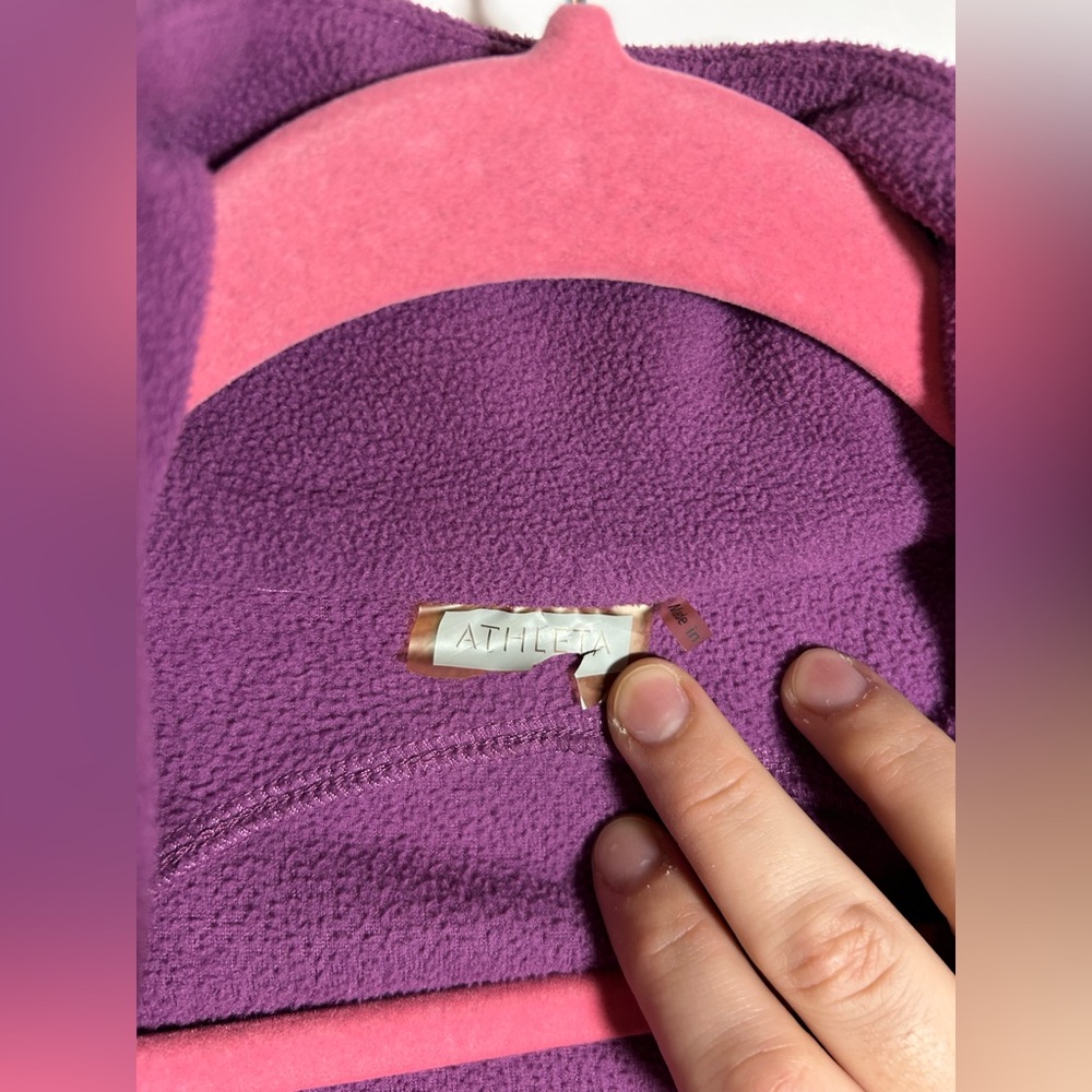 Athleta Fleece Pullover Jacket Quarter Zip - image 4